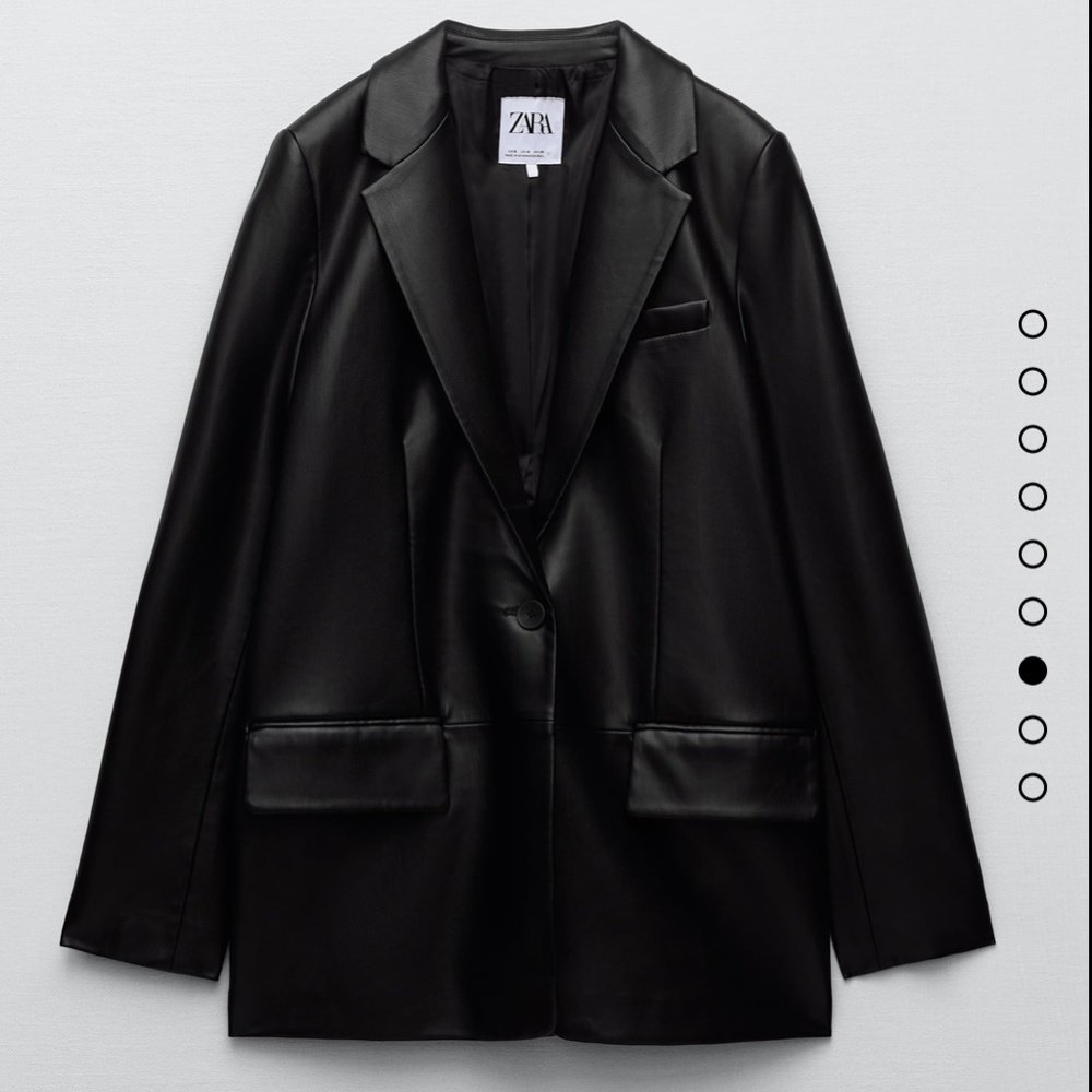 ZARA FAUX LEATHER BLAZER